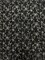 Silver Flocked Floral Faux Sequin on Black Chenille Fabric By the Yard